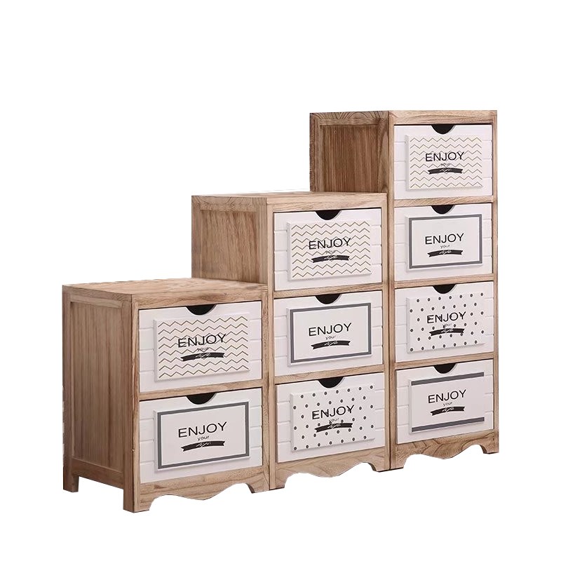 实木抽屉式多层收纳柜卧室缝隙储物柜子简易玩具整理柜欧式五斗柜