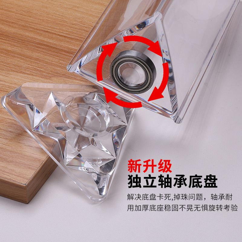 现货速发新款三面旋转台卡亚克力台卡架旋转立牌餐牌菜单三角桌牌