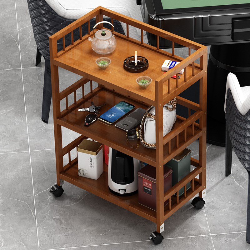 置物架带轮可移动小推车家用茶几小户型沙发边几茶水架多功能茶柜