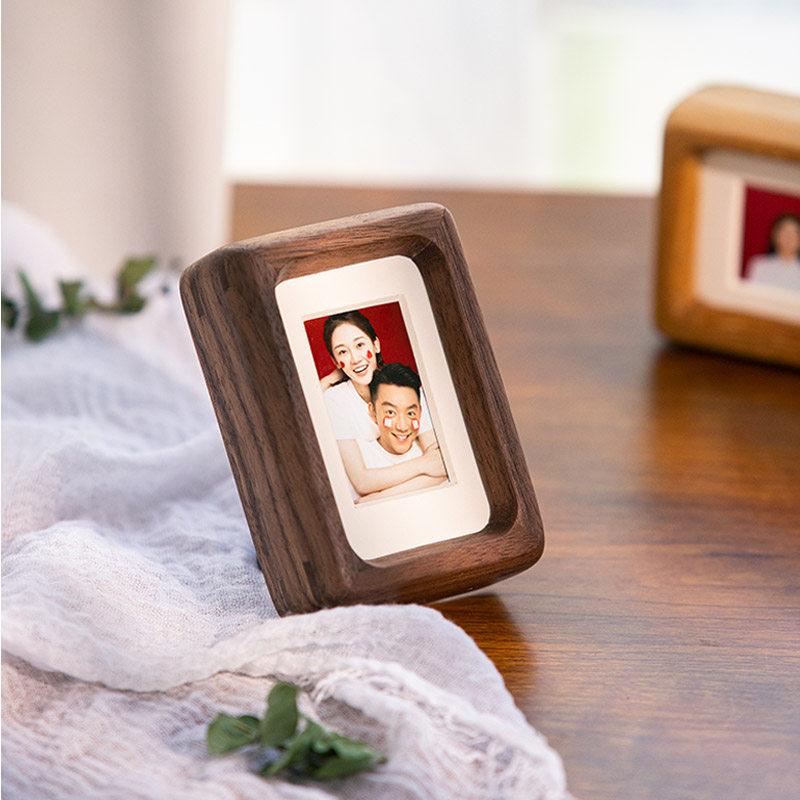 高级感实木相框3寸2宝宝简约迷你小相框情侣摆台洗照片打印加相框