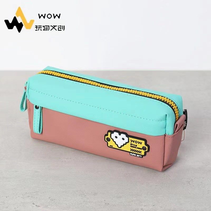 玩物文创笔袋ins简约高颜值初高中生双层大容量文具盒小众男女孩