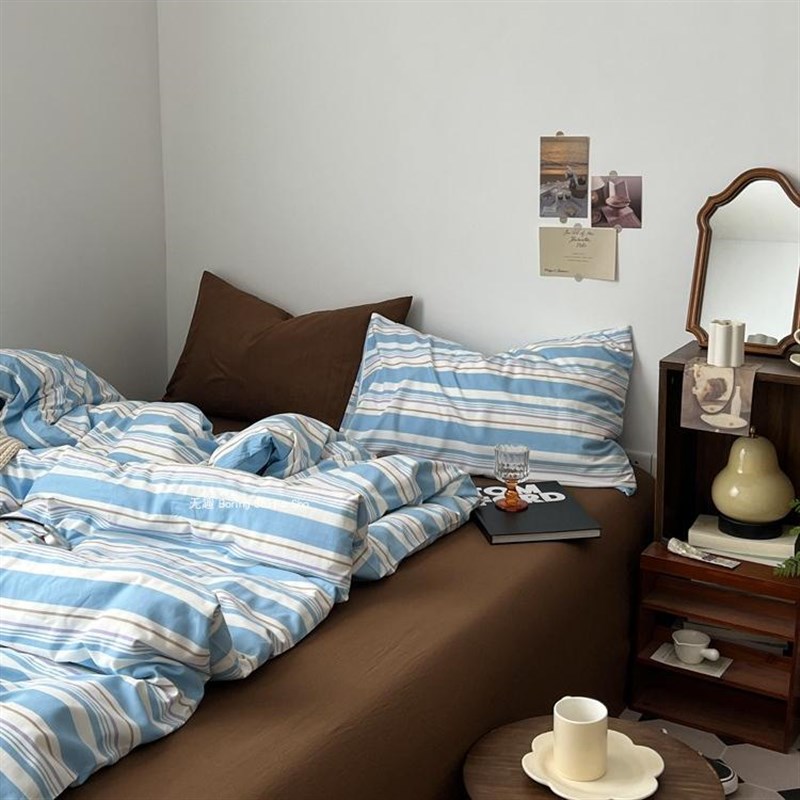 软fufu波点 I 四件套床上用品水洗棉被罩被套1.8床单人宿舍三件套