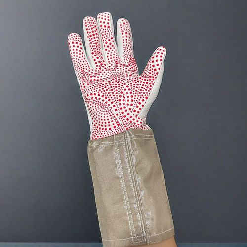 可洗颗粒红色佩剑手套可水洗抗氧化不易变绿比赛佩剑手套