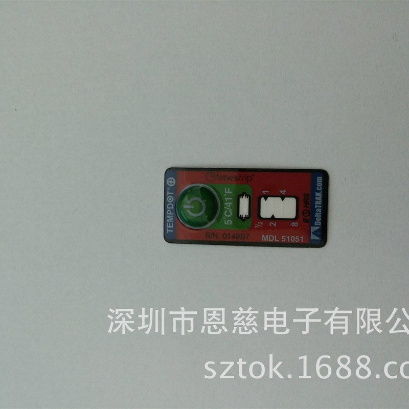 高于24度变色激活开关式温度标签51055L美国单格不可逆温度测试纸