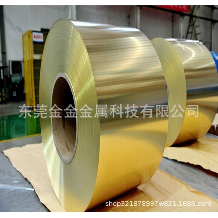 H65-Y2硬料黄铜带0.1*1.2mm黄铜箔片H62黄铜带精密分条剪板整平