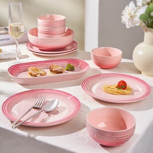 可爱陶瓷碗碟餐具2024新款好看的米饭碗大汤碗高颜值盘子小碗