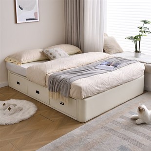 无床头榻榻米床可储物定制任意尺寸排骨架床架带抽屉无靠背地台床