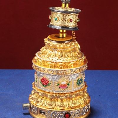电动手摇电转动底座合金底座西藏式色摆件座莲花八吉祥usb口插电,家居饰品,装饰摆件,淘宝优惠券,粉丝福利购,淘宝优惠卷