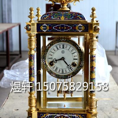 钟表珐琅镀金四明钟整半点报时全铜上弦机械座钟台钟壁炉自鸣钟