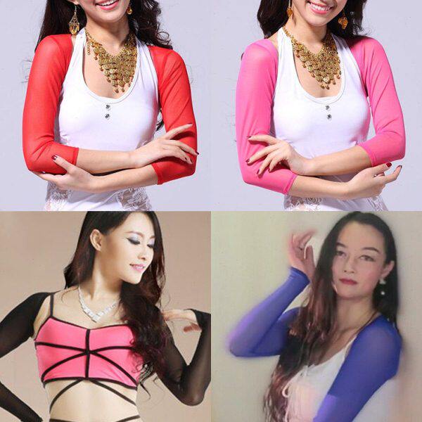 袖套臂坎肩披肩套肩上衣肉色砍新款舞蹈肩连肚皮舞外套小网纱部落