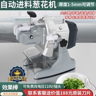 多功能自动进料切葱花机小型商用切菜器切韭菜芹菜粒豆角丁辣椒圈