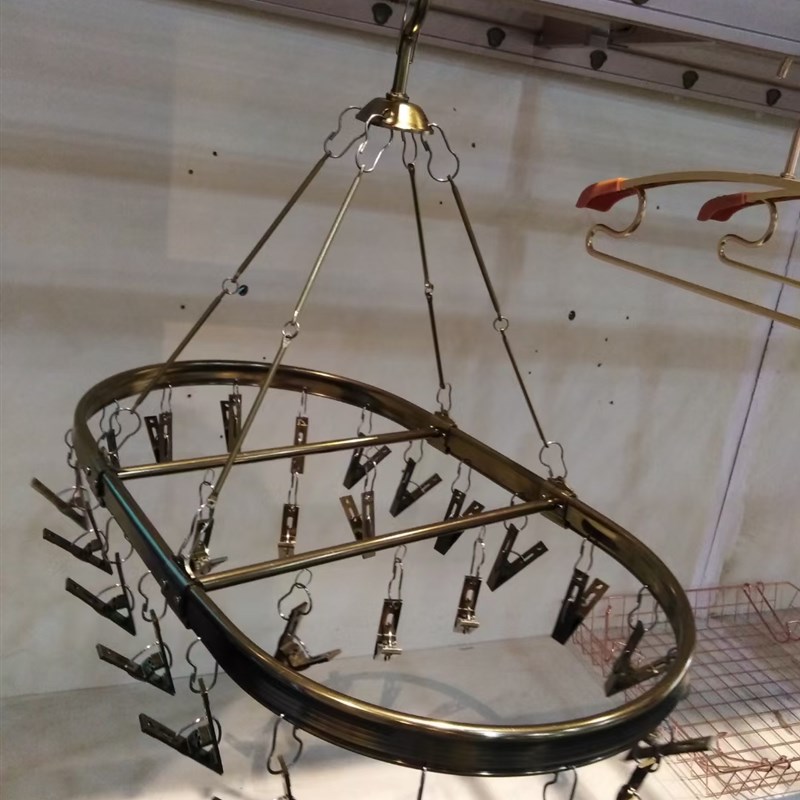 太空铝晒架多h夹子裤架袜架多功能可旋转N带防风钩 铝合金夹子