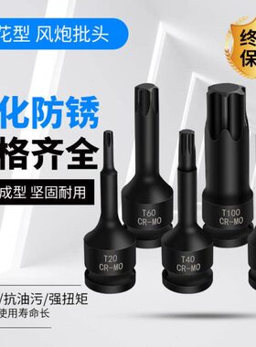 梅花内六角40旋具2045批头t0t60飞t套筒t5t30大工具风炮t气动扳手