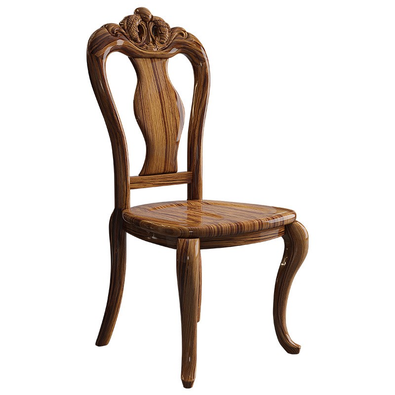 乌金木大理石圆形带转盘大户餐A桌椅组合轻奢现代简约一桌6椅实木