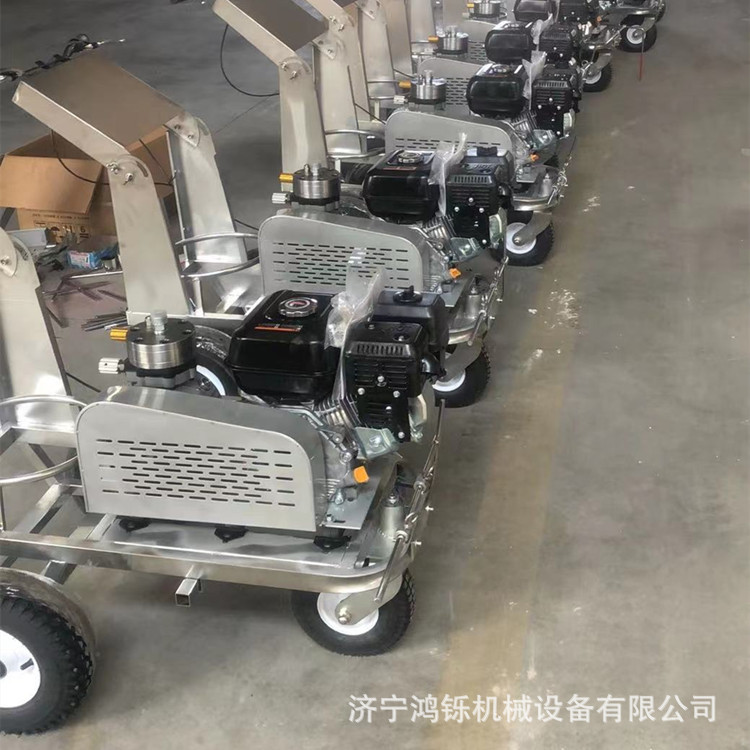新款无毛边冷喷标线机汽油道路划线机热熔手推标线机