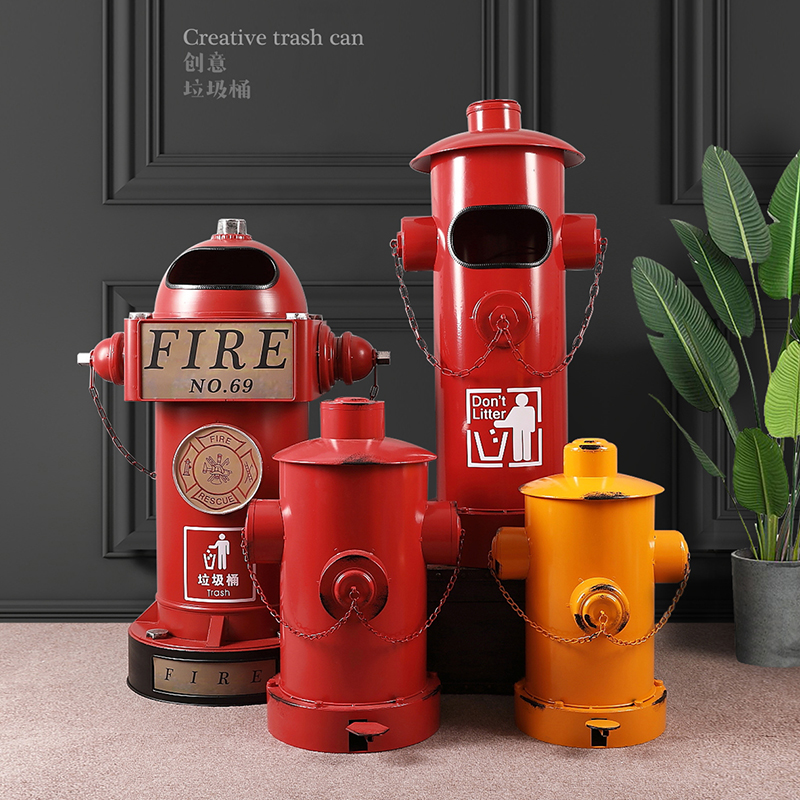 复古垃圾桶摆件工业风户外营地大号油桶邮筒家用商用可Z定制垃圾