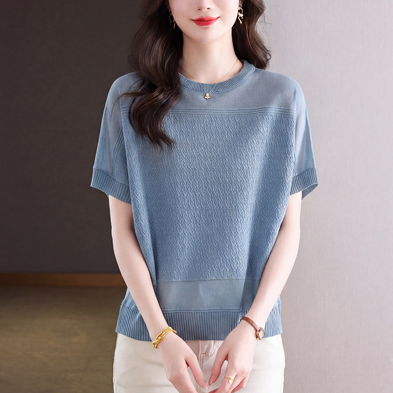 女士冰丝短袖T恤夏季宽松