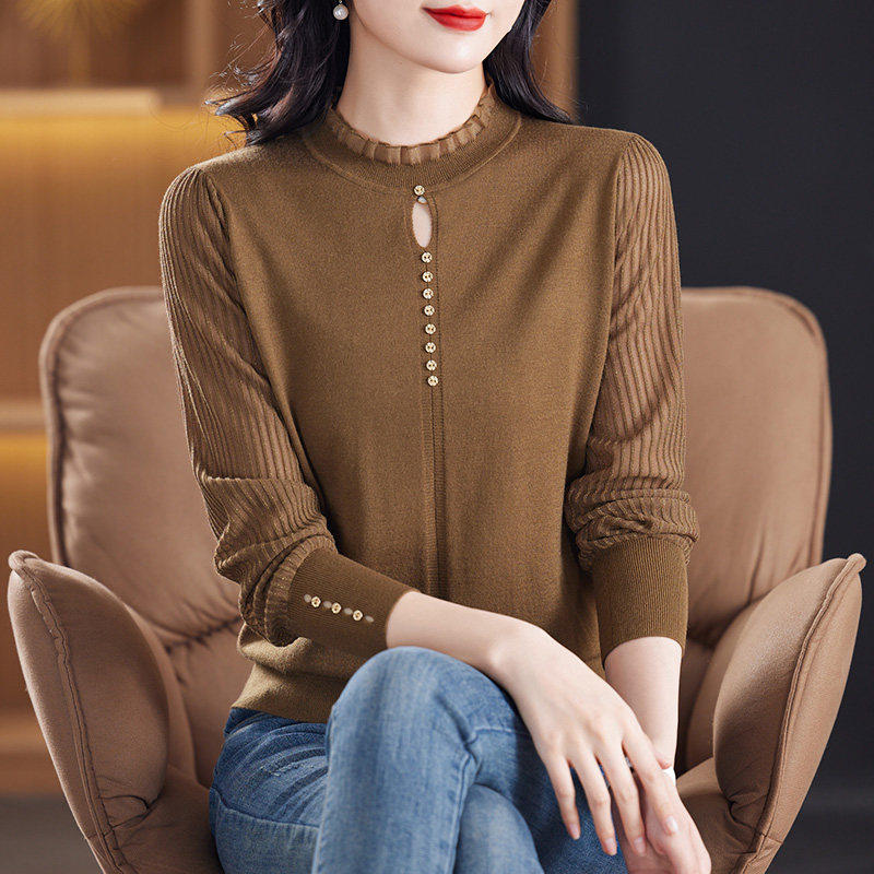 女士薄款羊毛上衣春秋长