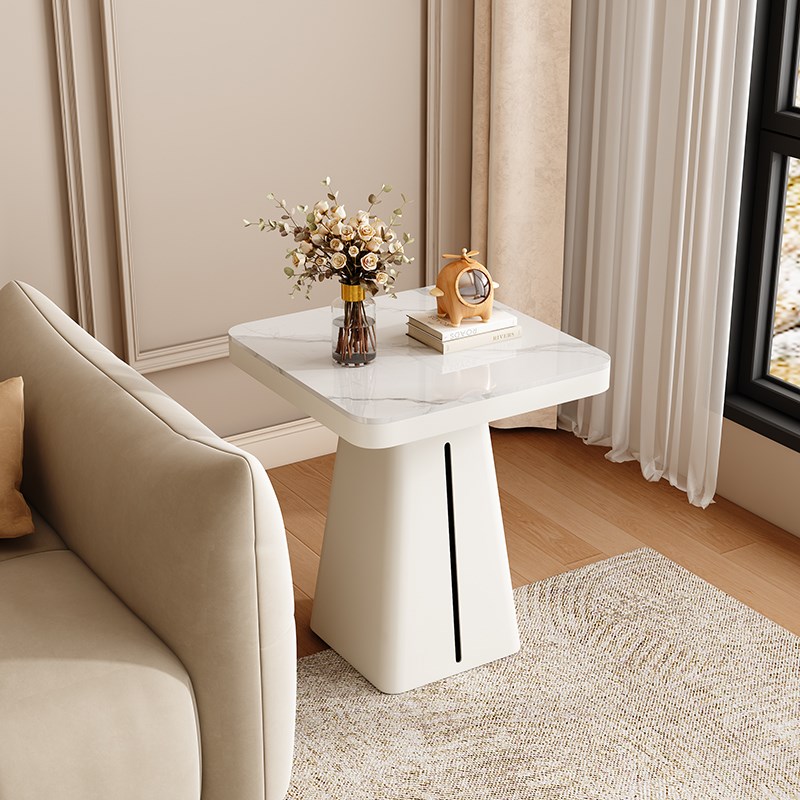 简约现代客厅方几创意角几岩板桌子奶油风沙O发边几床头边柜小茶