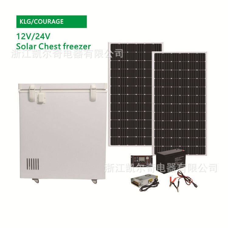 24VDC太阳能冰柜258L直流冷柜SolarFreezer顶开门卧式冰柜