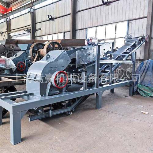 外贸热销锤式破碎移动车 给料破碎筛分一体机 移动式制砂机锤破机