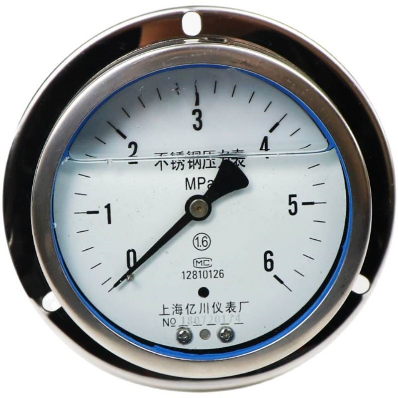 yn100bfzt不锈钢耐震压力表1mpa负压真空表全30U4外壳抗震耐高温