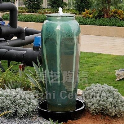 户外水景花盆涌水缸喷水大花瓶装饰陶罐流水坛摆件涌泉水钵加湿器,家居饰品,花瓶,淘宝优惠券,粉丝福利购,淘宝优惠卷