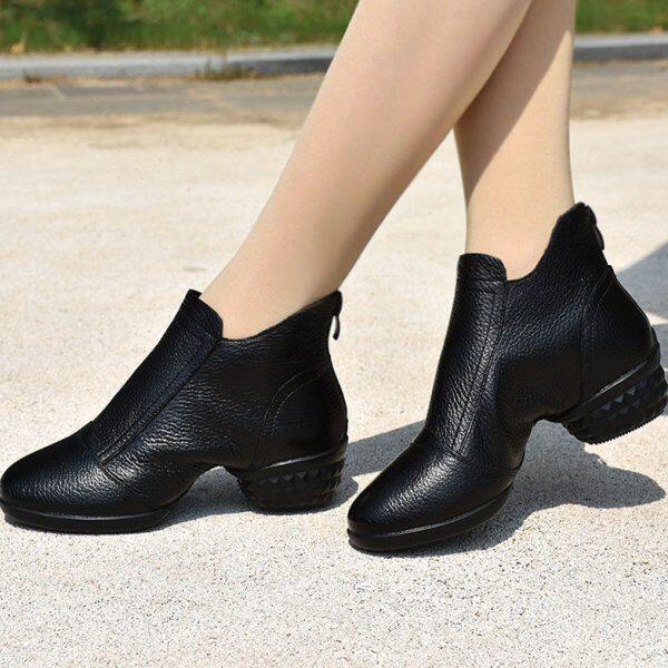 意中跳舞女鞋真皮软底成人水兵舞鞋子飞广场舞蹈鞋女新款秋冬2023