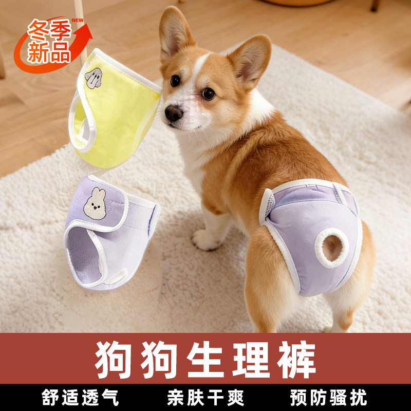 宠物狗狗生理裤例假防骚扰安全尿不湿纸尿裤姨妈巾卫生女月经期母
