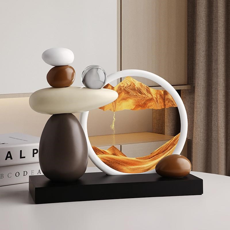 时来运转流c沙画摆件客厅电视柜酒柜轻奢高档收纳高级装饰品办公