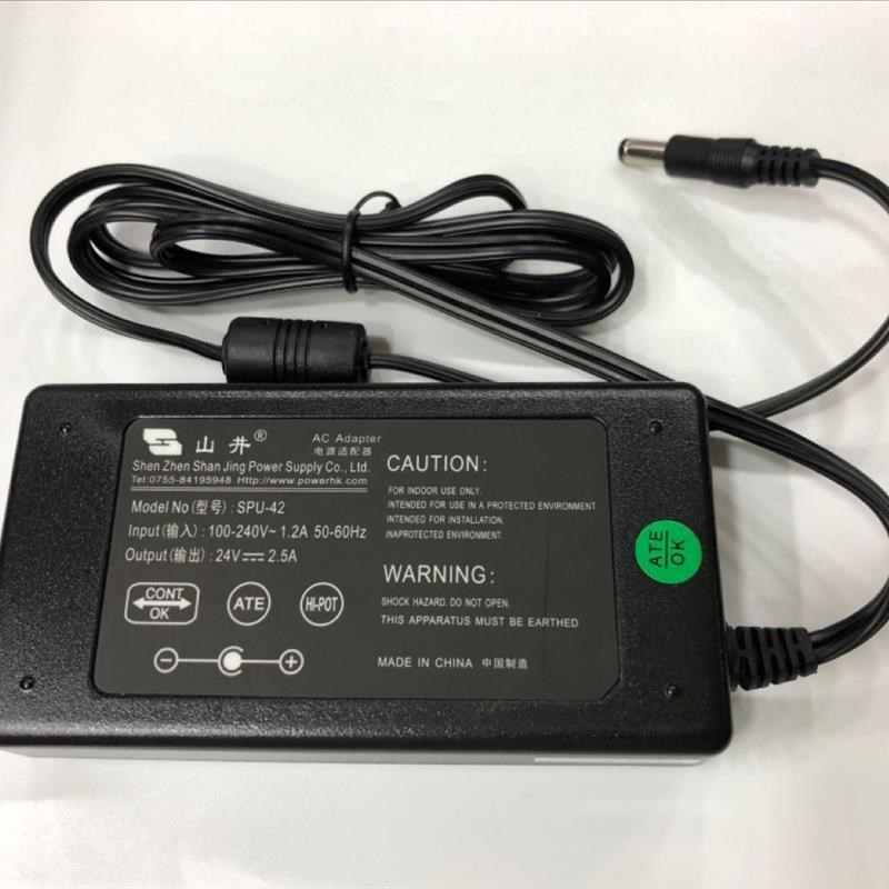 山井型号SPU-42 100-240V-1.2A 50-60HJz  24V2.5A开关电源适配器
