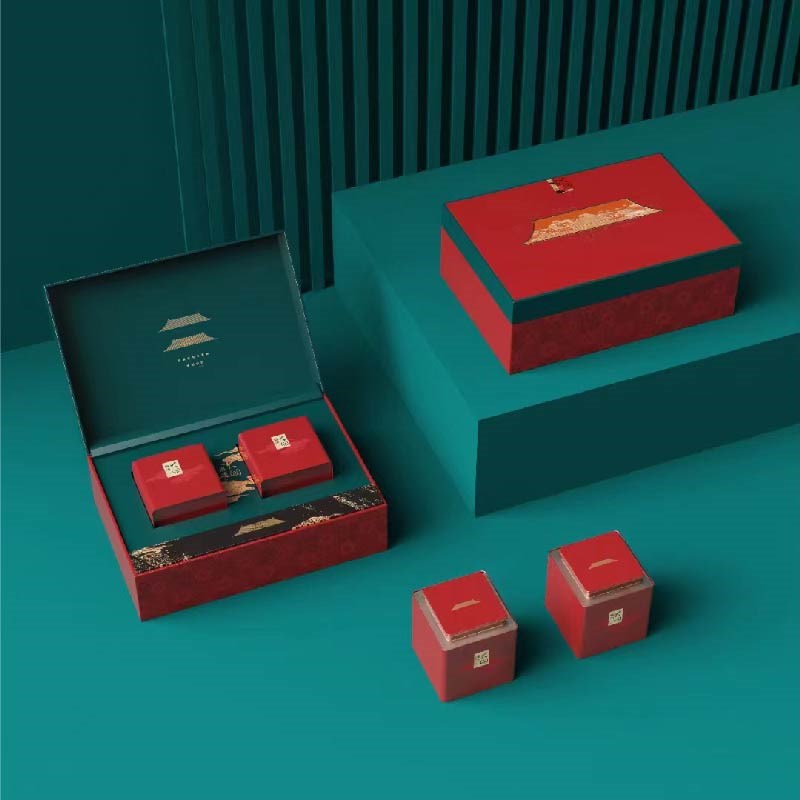 春季茶叶包装盒红色空盒子高档红茶白茶通用铁罐半V斤装空礼盒定