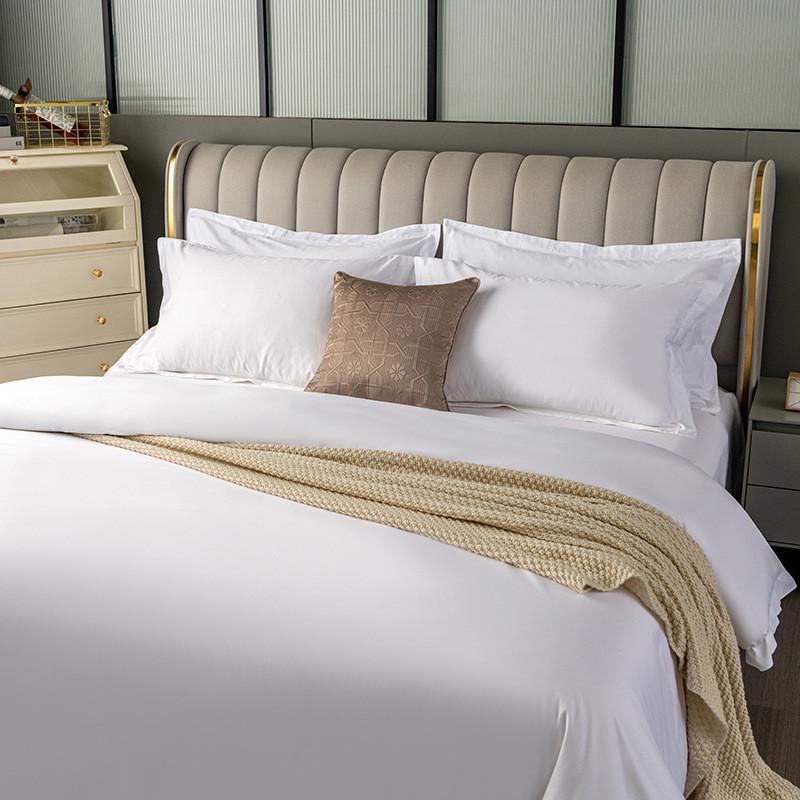 60S酒店四件套酒店布草白色贡缎民宿被套床单枕套宾Y馆床上用品