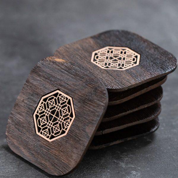功夫茶具木质配件茶杯垫黑檀木茶道杯托隔热垫子实木茶艺杯碟防烫,餐饮具,杯垫,淘宝优惠券,粉丝福利购,淘宝优惠卷
