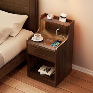 儿童床边柜头智能新款床头柜现代简约无线家用多功能卧室床收纳柜