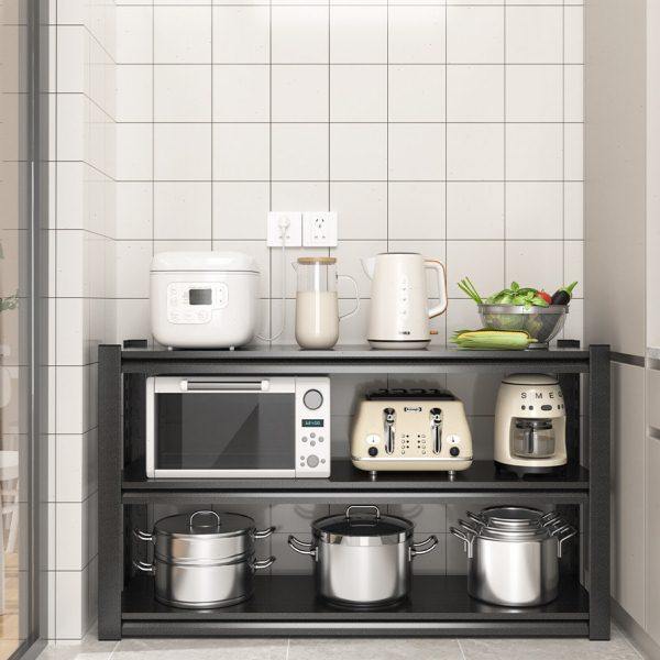 钢制厨房置物架家用烤箱微波炉收纳架多功能橱柜货架多层落地架子,厨房/烹饪用具,微波炉置物架,淘宝优惠券,粉丝福利购,淘宝优惠卷