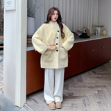 秋冬款新品-设计感黄色显白毛毛外套ZB187-136-P180-K258，女装皮草，浙宝187