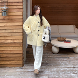 秋冬款新品-设计感黄色显白毛毛外套ZB187-136-P180-K258，女装皮草，浙宝187