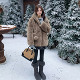 秋冬款新品-暖糯可爱连帽毛毛外套ZB187-138-P188-K268，女装皮草，浙宝187