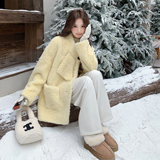 秋冬款新品-设计感黄色显白毛毛外套ZB187-136-P180-K258，女装皮草，浙宝187