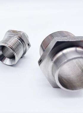 304不锈钢60度焊接接管咀运标航天管路YC122-89液压中低压力接头