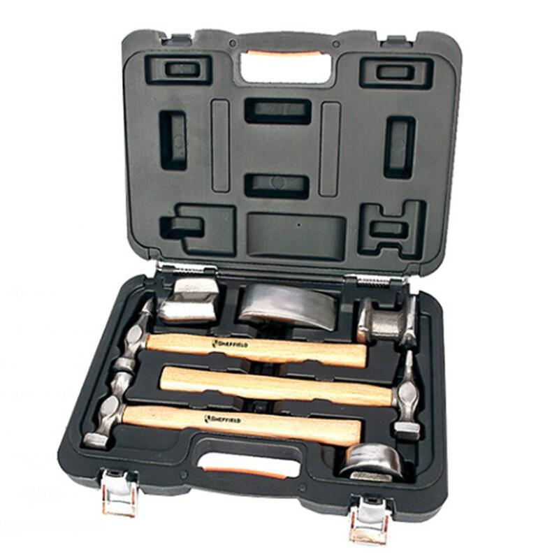 钢盾S116001 7件套钣金组套铬钒钢锤子木制耐用