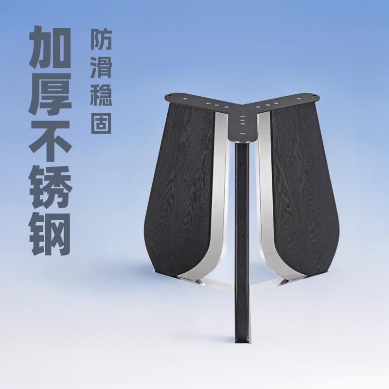 加厚不锈钢餐桌腿现代简约金属桌脚餐厅商用桌架防滑稳固承重