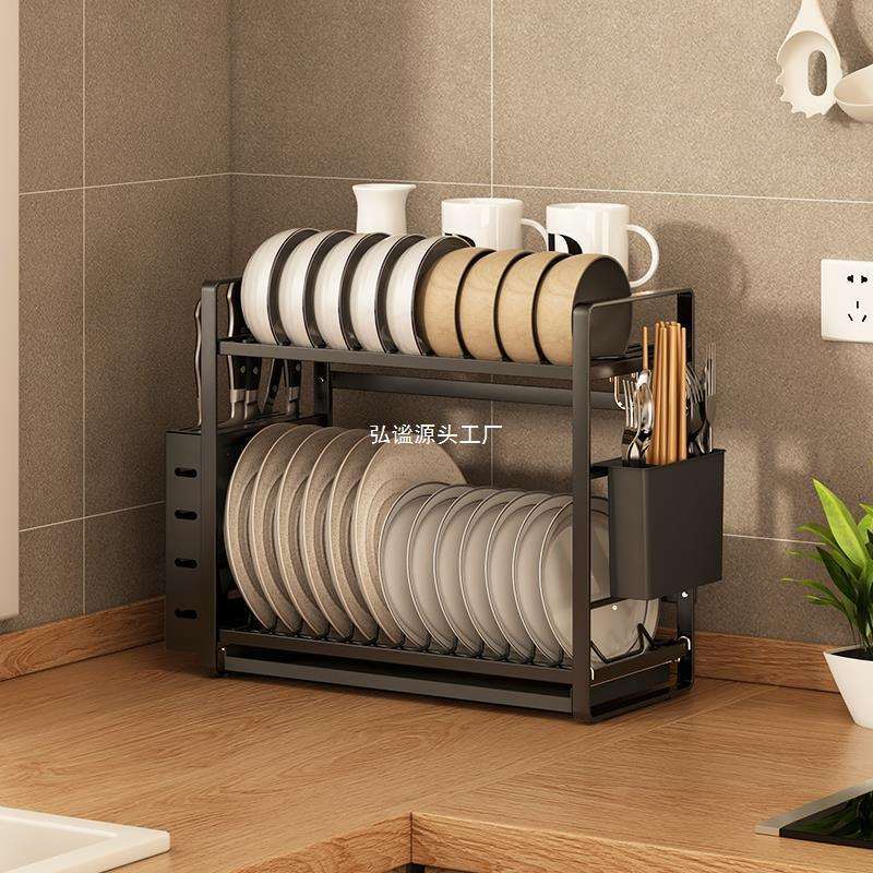 放碗架碗筷窄小型碗碟收纳架水槽沥水架洗碗池厨房置物架水池沥水