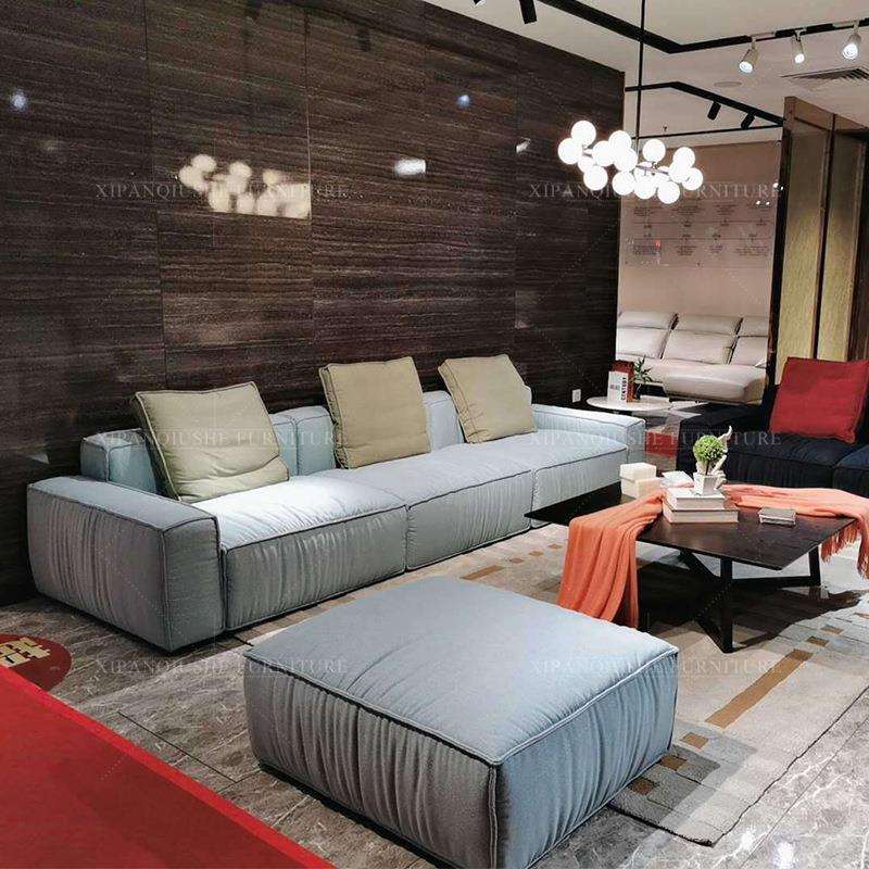 意大利设计师布艺沙发客厅北欧简约现代轻奢羽绒沙发三人乳胶沙发