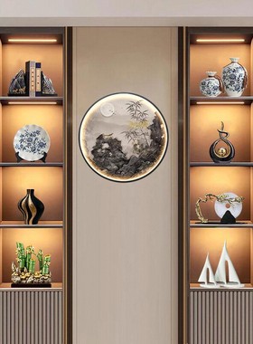 现代新中式家居饰品摆件轻奢高档客厅酒柜玄关O茶室电视柜桌面摆
