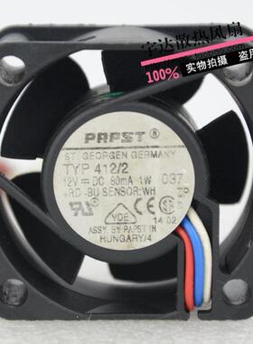 德国papst 4020mm TYP412/2 DC12V 80mA 1W 风量大耗电小散热风扇