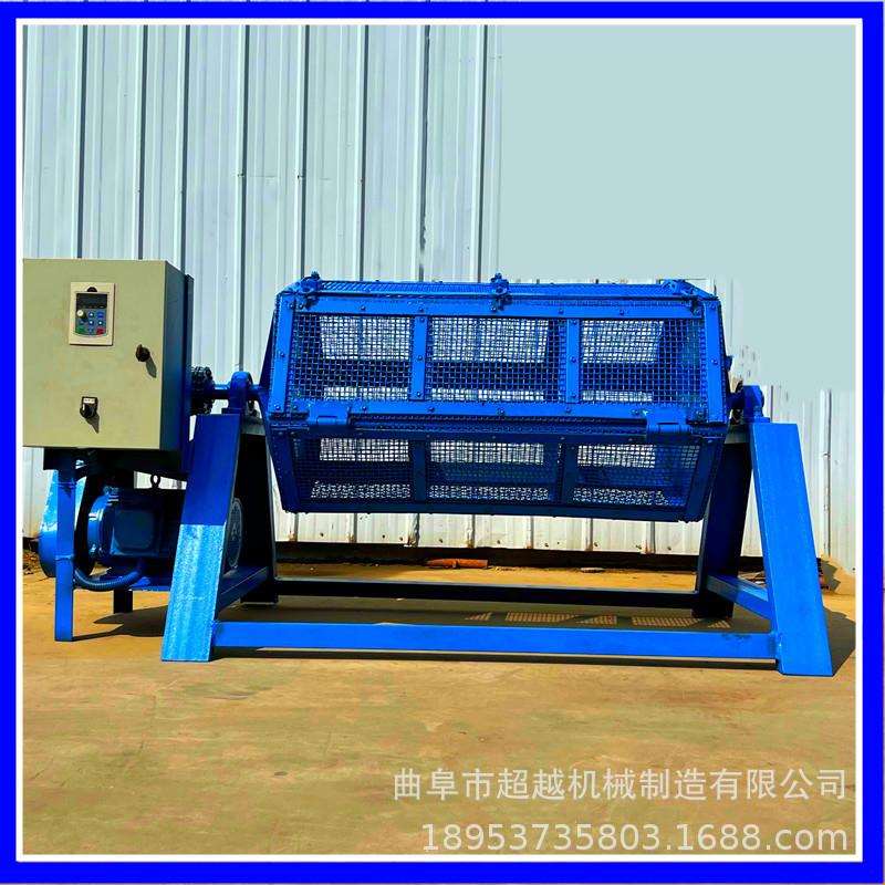 30吨六角形滚筒式除锈干磨机 火烧铁表面除锈滚筒式研磨机