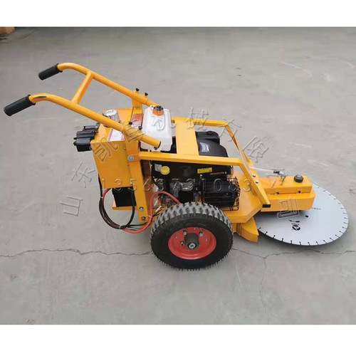 手推式电动切割机 汽油切桩机 带升降款桩子去除机 路边石切割机