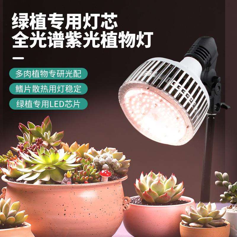 补光灯E27全光谱生长灯多肉防徒上色花卉育苗盆栽蔬菜防徒长